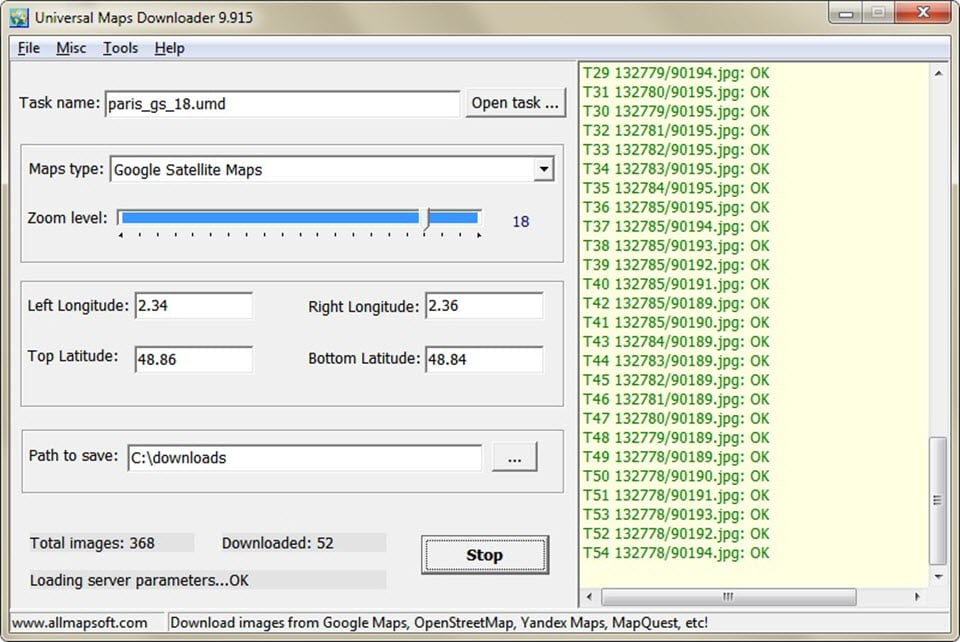 ดาวน์โหลดแผนที่สากล 9.9