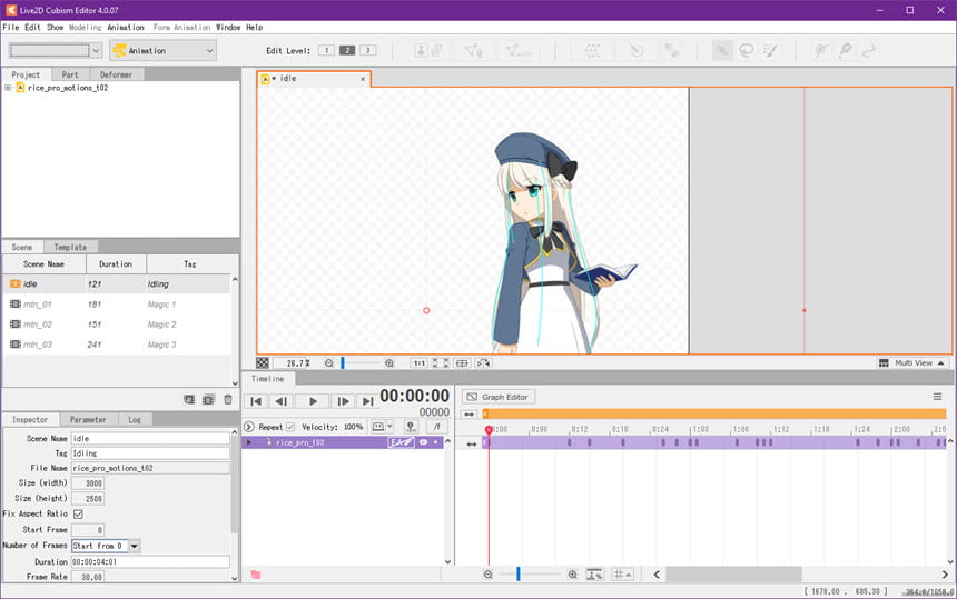 Live2D Cubism Editor Pro 4.2.04 โปรแกรมสร้างอนิเมชั่น 2D